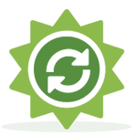 recyclable bar panel material icon green
