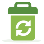 office food waste recycling icon green